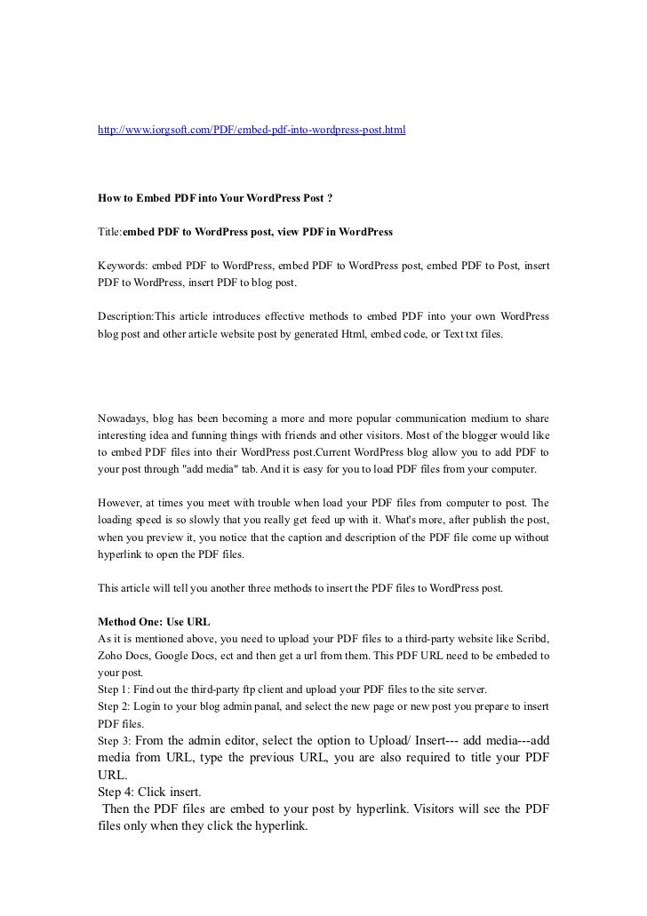 Html Insert Pdf